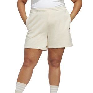 NWT Adidas Women Pull On Essentials Athletic Shorts White Plus Size 2X $35 JJ337